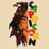 Capricorn Afro Locs Zodiac Signs Birthday Zip Tote Bag