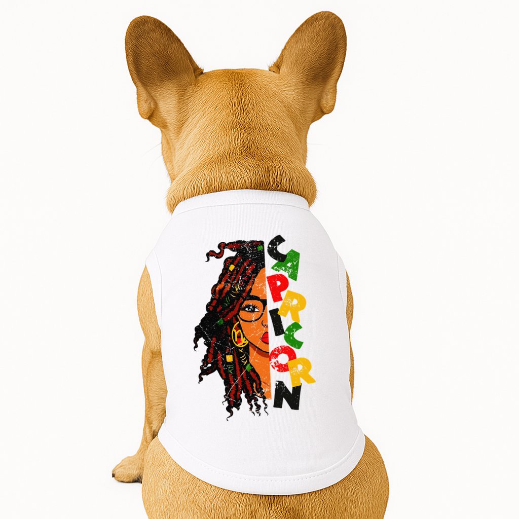 Capricorn Afro Locs Zodiac Signs Birthday Doggie Tank
