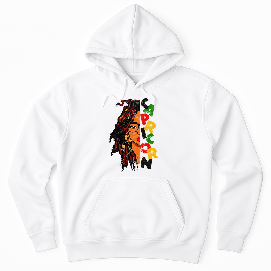 Capricorn Afro Locs Zodiac Signs Birthday Hoodie