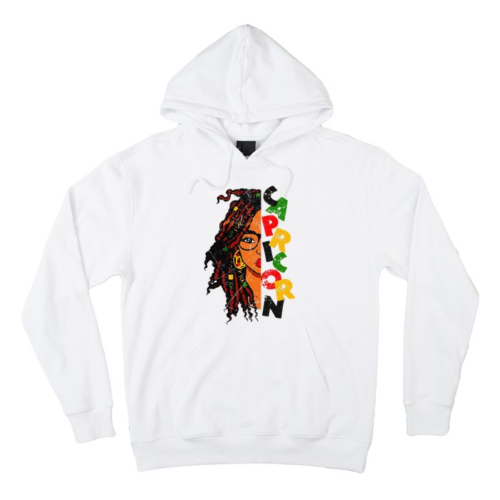 Capricorn Afro Locs Zodiac Signs Birthday Hoodie