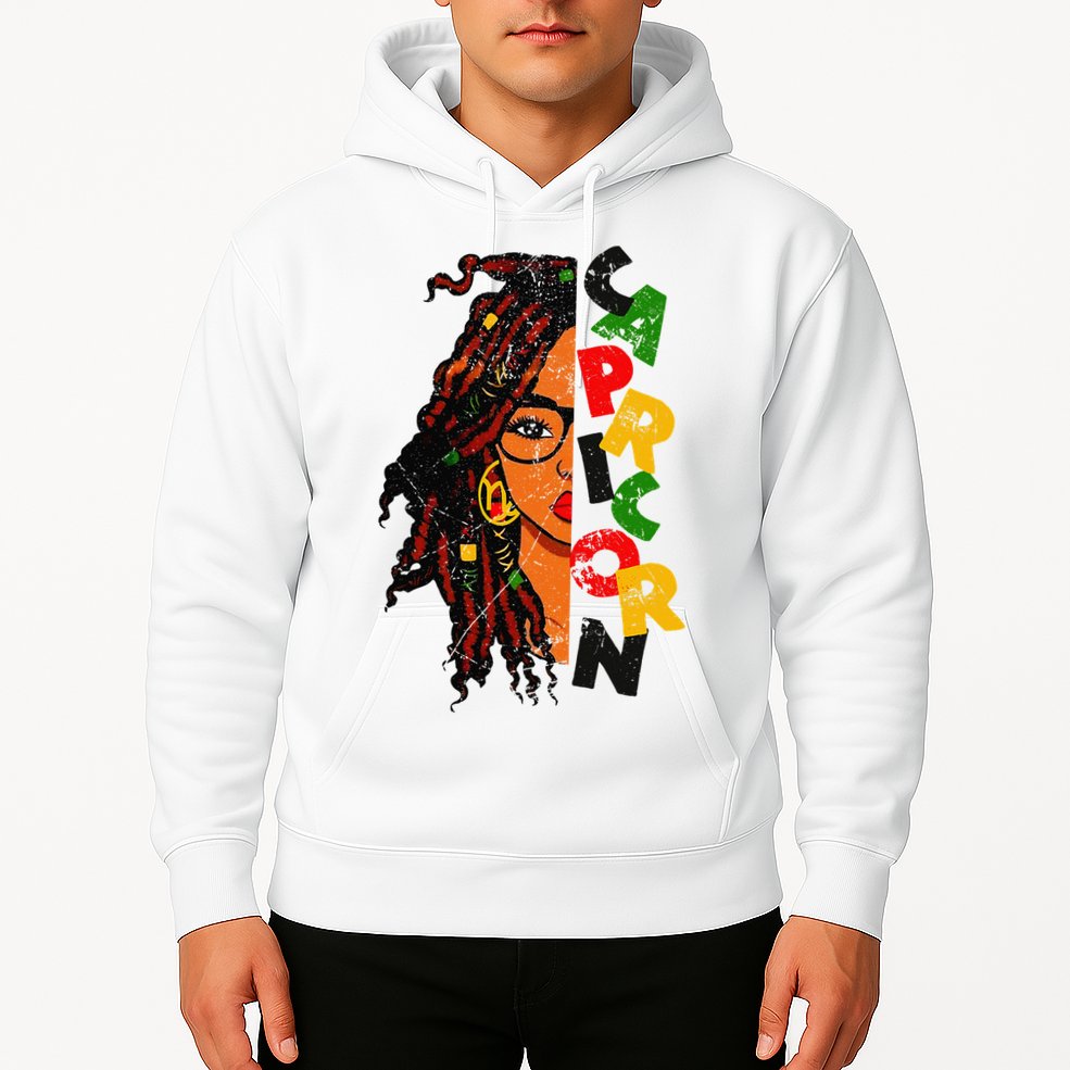Capricorn Afro Locs Zodiac Signs Birthday Hoodie