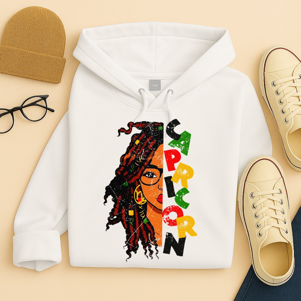 Capricorn Afro Locs Zodiac Signs Birthday Hoodie