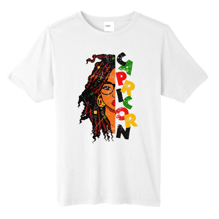 Capricorn Afro Locs Zodiac Signs Birthday Tall Fusion ChromaSoft Performance T-Shirt