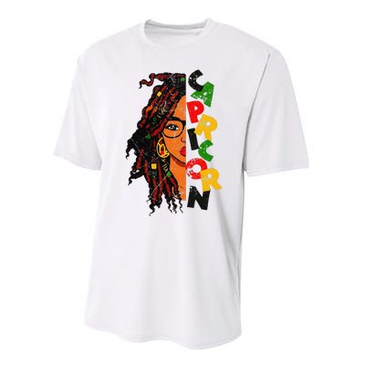 Capricorn Afro Locs Zodiac Signs Birthday Performance Sprint T-Shirt