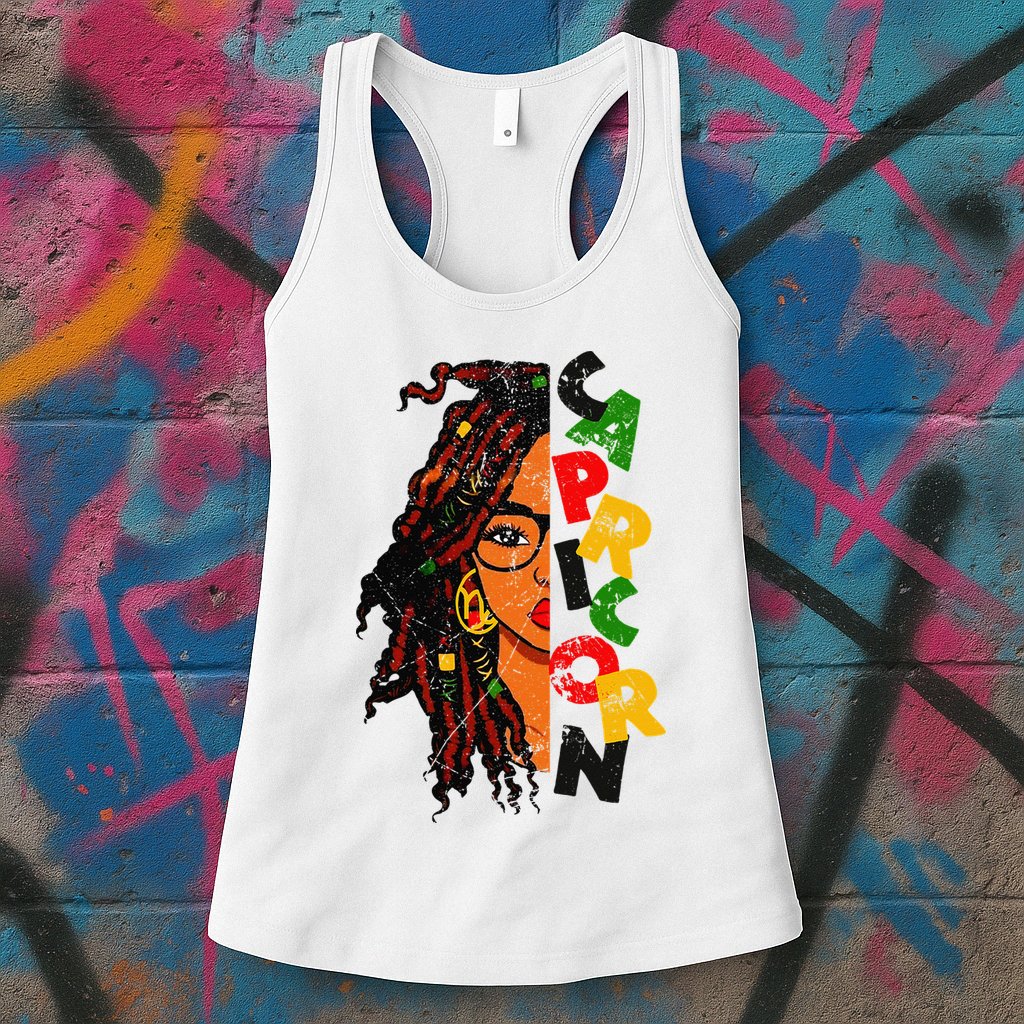 Capricorn Afro Locs Zodiac Signs Birthday Womens Tank Top