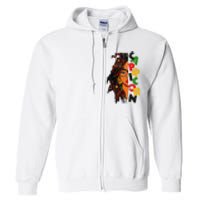 Capricorn Afro Locs Zodiac Signs Birthday Full Zip Hoodie