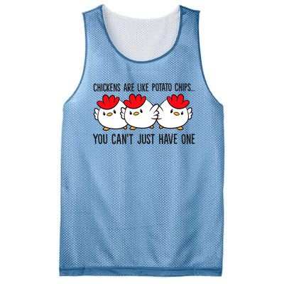 Chickens Are Like Potato Chips You CanT Just Have One Mesh Reversible Basketball Jersey Tank