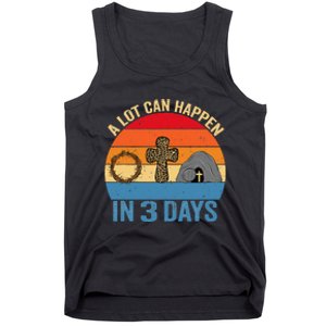 Christian A Lot Can Happen in 3 Days Reto Easter Day Tank Top