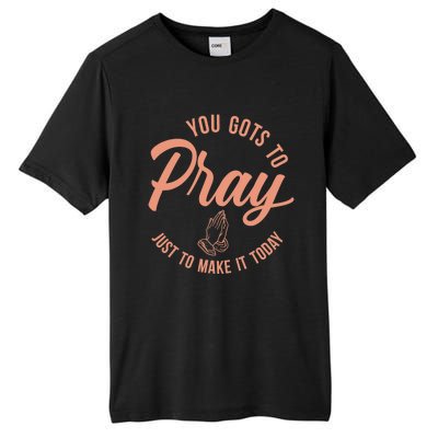 Concrete And Luxury Gots To Pray Crimson Bliss Tall Fusion ChromaSoft Performance T-Shirt