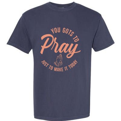 Concrete And Luxury Gots To Pray Crimson Bliss Garment-Dyed Heavyweight T-Shirt