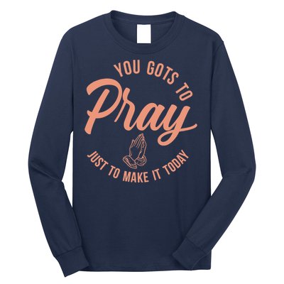 Concrete And Luxury Gots To Pray Crimson Bliss Long Sleeve Shirt