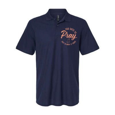 Concrete And Luxury Gots To Pray Crimson Bliss Softstyle Adult Sport Polo