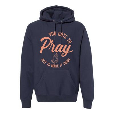 Concrete And Luxury Gots To Pray Crimson Bliss Premium Hoodie