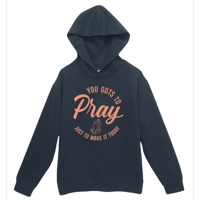 Concrete And Luxury Gots To Pray Crimson Bliss Urban Pullover Hoodie