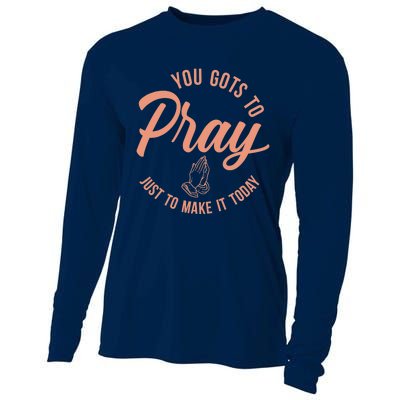 Concrete And Luxury Gots To Pray Crimson Bliss Cooling Performance Long Sleeve Crew