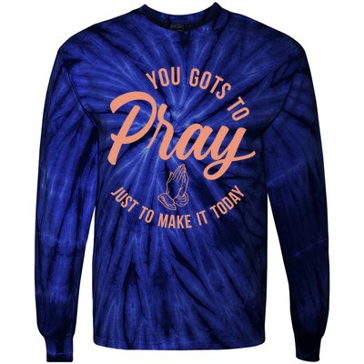 Concrete And Luxury Gots To Pray Crimson Bliss Tie-Dye Long Sleeve Shirt