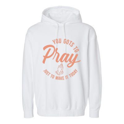 Concrete And Luxury Gots To Pray Crimson Bliss Garment-Dyed Fleece Hoodie