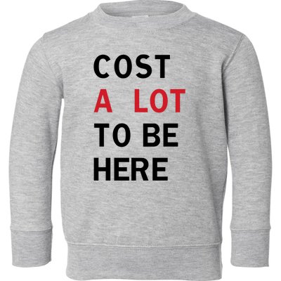 Cost A Lot To Be Here Toddler Sweatshirt