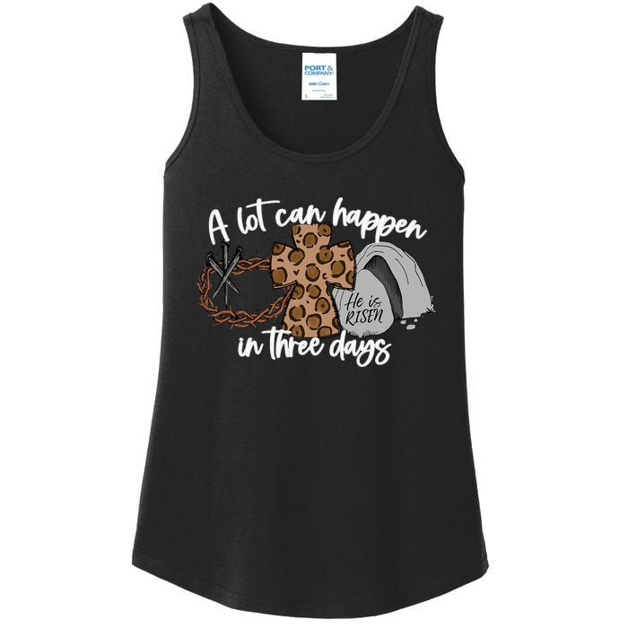 Christian A Lot Can Happen In Three Days Easter Ladies Essential Tank