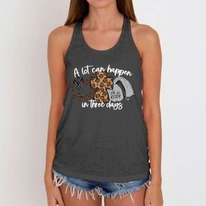 Christian A Lot Can Happen In Three Days Easter Women's Knotted Racerback Tank