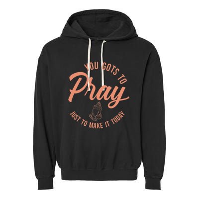 Concrete And Luxury Gots To Pray Crimson Bliss Garment-Dyed Fleece Hoodie