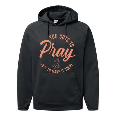 Concrete And Luxury Gots To Pray Crimson Bliss Performance Fleece Hoodie