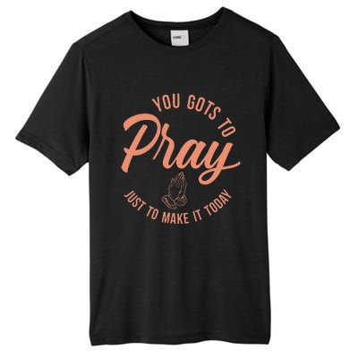 Concrete And Luxury Gots To Pray Crimson Bliss Tall Fusion ChromaSoft Performance T-Shirt