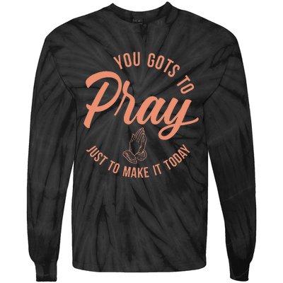 Concrete And Luxury Gots To Pray Crimson Bliss Tie-Dye Long Sleeve Shirt