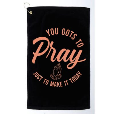 Concrete And Luxury Gots To Pray Crimson Bliss Platinum Collection Golf Towel