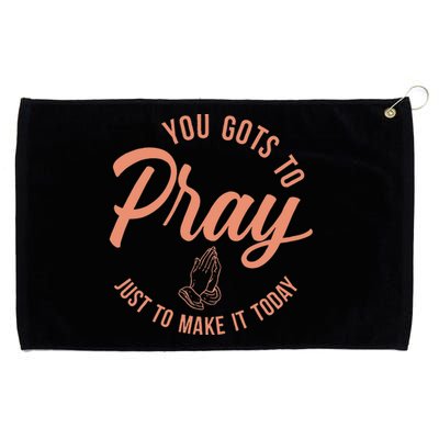 Concrete And Luxury Gots To Pray Crimson Bliss Grommeted Golf Towel