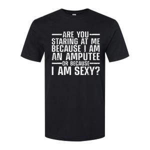 Cool Amputee Leg Amputation Handicapped Sexy Softstyle CVC T-Shirt