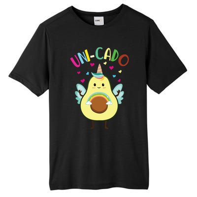 Cute Avocado Little Girl Unicorn Birthday Tall Fusion ChromaSoft Performance T-Shirt