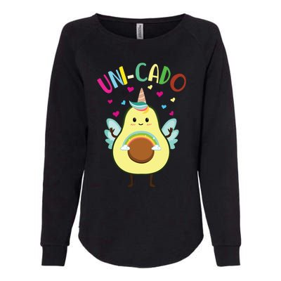 Cute Avocado Little Girl Unicorn Birthday Womens California Wash Sweatshirt