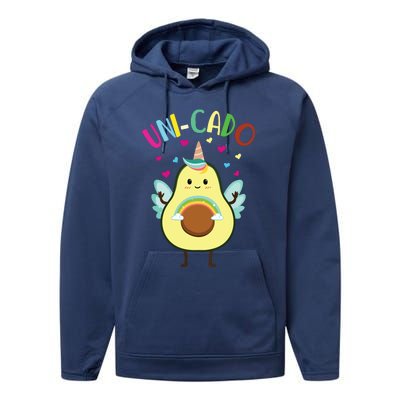 Cute Avocado Little Girl Unicorn Birthday Performance Fleece Hoodie