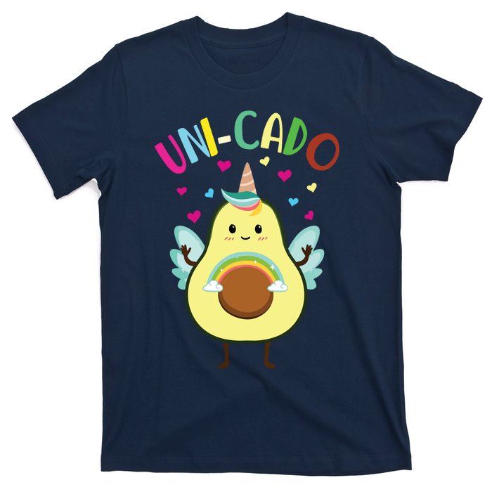 Cute Avocado Little Girl Unicorn Birthday T-Shirt