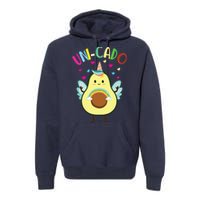 Cute Avocado Little Girl Unicorn Birthday Premium Hoodie