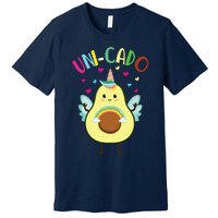 Cute Avocado Little Girl Unicorn Birthday Premium T-Shirt