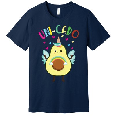 Cute Avocado Little Girl Unicorn Birthday Premium T-Shirt