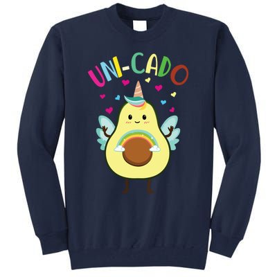 Cute Avocado Little Girl Unicorn Birthday Tall Sweatshirt