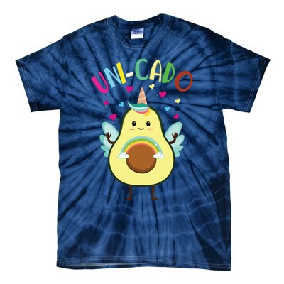 Cute Avocado Little Girl Unicorn Birthday Tie-Dye T-Shirt