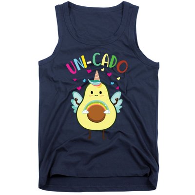 Cute Avocado Little Girl Unicorn Birthday Tank Top