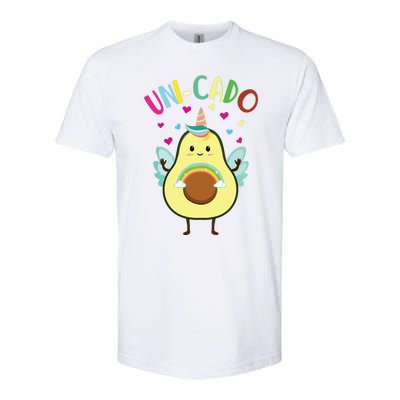 Cute Avocado Little Girl Unicorn Birthday Softstyle CVC T-Shirt