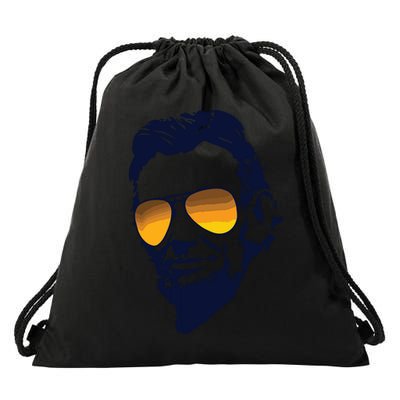 Cool Abraham Lincoln Honest Abe In Sunglasses Graphic Drawstring Bag