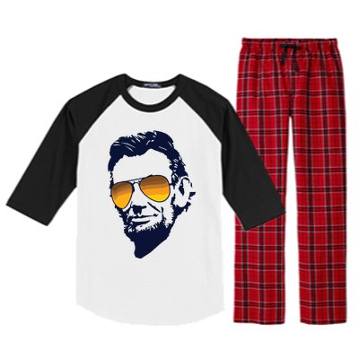 Cool Abraham Lincoln Honest Abe In Sunglasses Graphic Raglan Sleeve Pajama Set