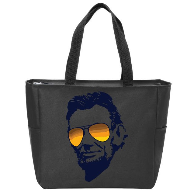 Cool Abraham Lincoln Honest Abe In Sunglasses Graphic Zip Tote Bag