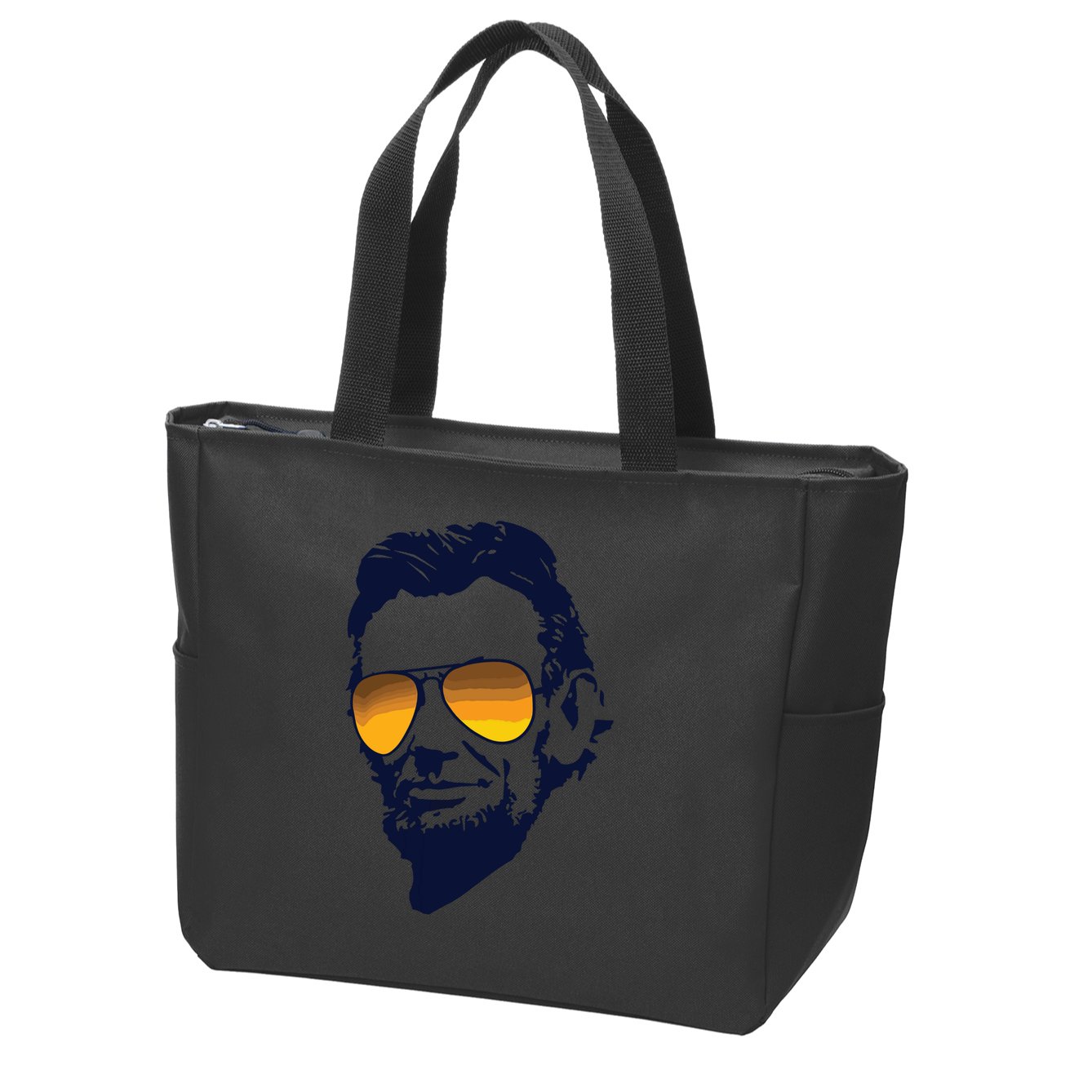 Cool Abraham Lincoln Honest Abe In Sunglasses Graphic Zip Tote Bag