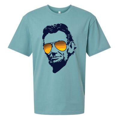 Cool Abraham Lincoln Honest Abe In Sunglasses Graphic Sueded Cloud Jersey T-Shirt