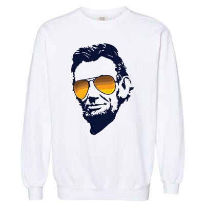 Cool Abraham Lincoln Honest Abe In Sunglasses Graphic Garment-Dyed Sweatshirt