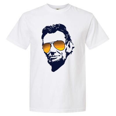 Cool Abraham Lincoln Honest Abe In Sunglasses Graphic Garment-Dyed Heavyweight T-Shirt