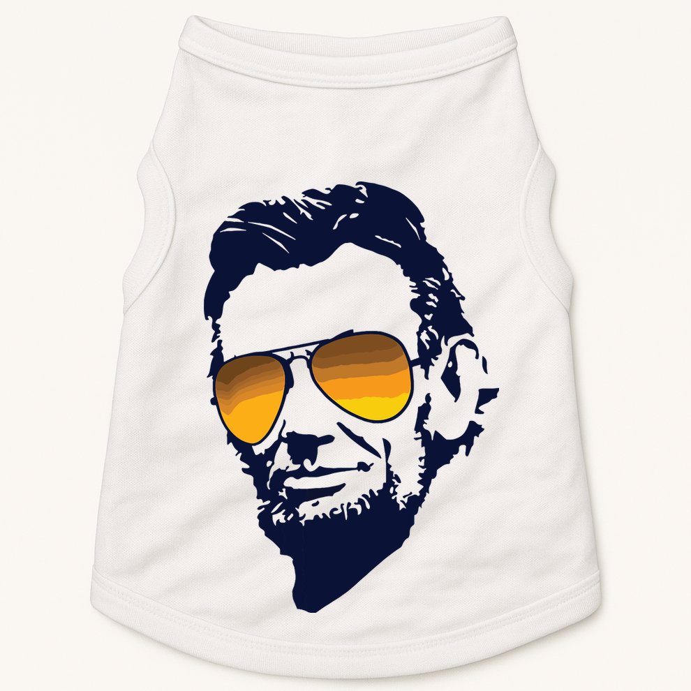 Cool Abraham Lincoln Honest Abe In Sunglasses Graphic Doggie Tank